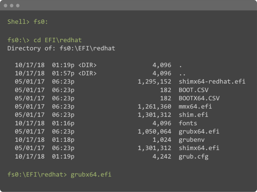 UEFI shell